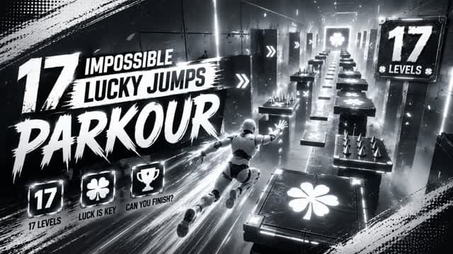 impossible 17 Lucky Level Parkour — Fortnite Creative map cover art