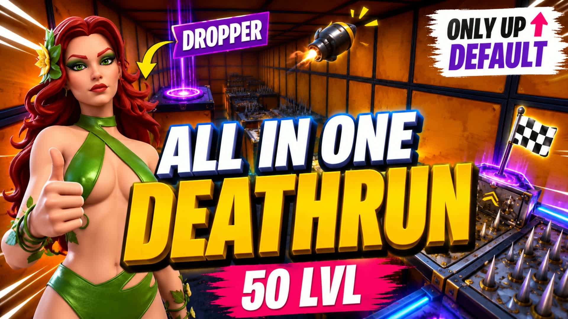 SUPER OG deathrun Xtrem all in one 50lvl — Fortnite Creative map