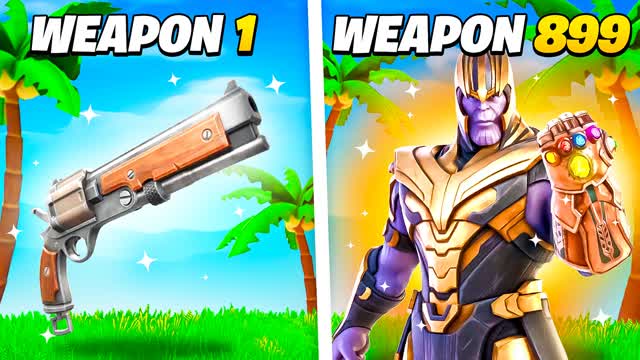👑Become THANOS in this GUN GAME — Fortnite Creative map