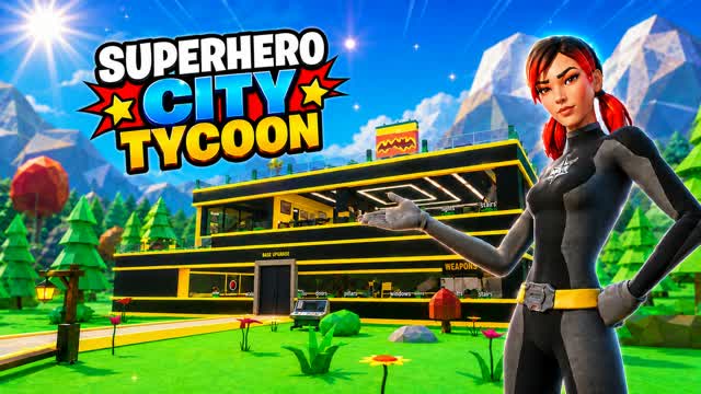🏙️ SUPERHERO CITY TYCOON — Fortnite Creative map