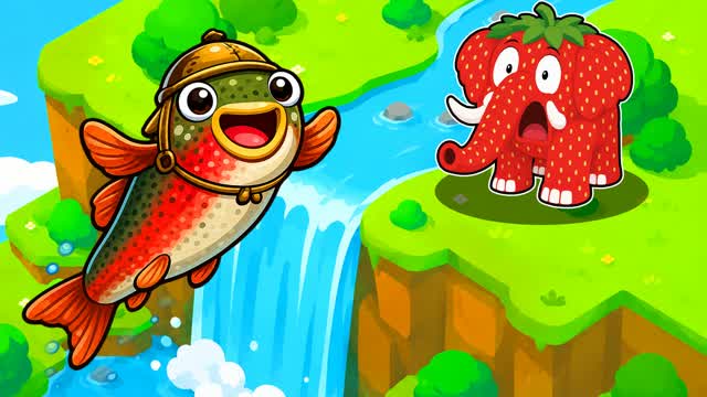 BE SALMON FOR BRAINROT — Fortnite Creative map cover art