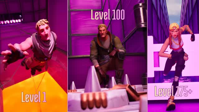 🌸 Pink Neon Run 199+ Levels — Fortnite Creative map cover art