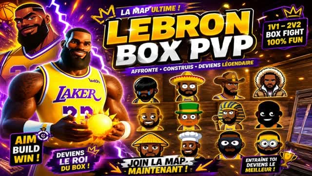 🏀LEBRON JAMES BOX PVP 🐐 — Fortnite Creative map