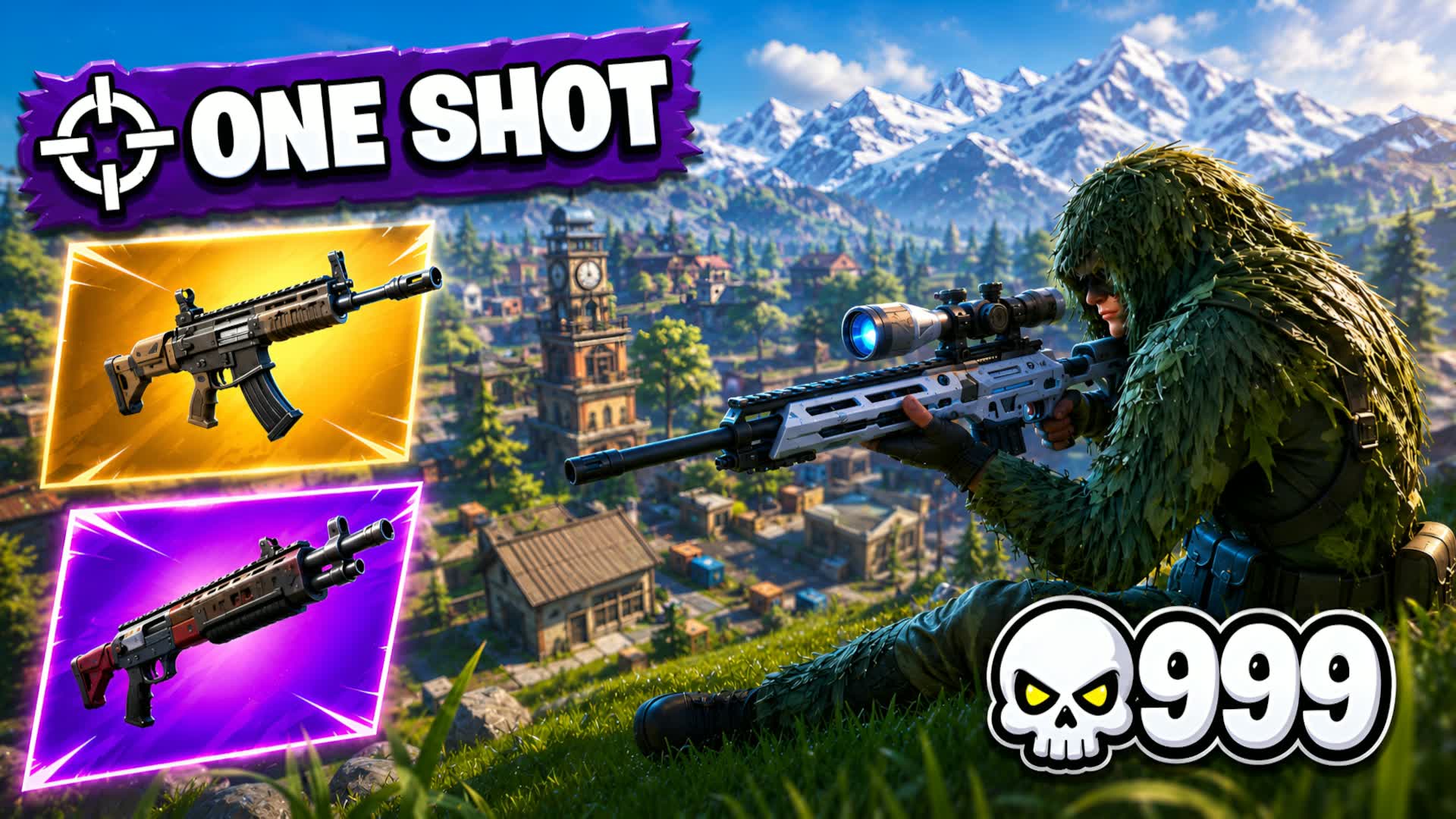 ♾️CITY GUN GAME🔫 ONE SHOT — Fortnite Creative map