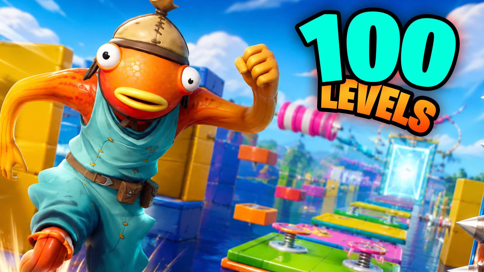 ULTIMATE 100 LEVELS PARKOUR — Fortnite Creative map