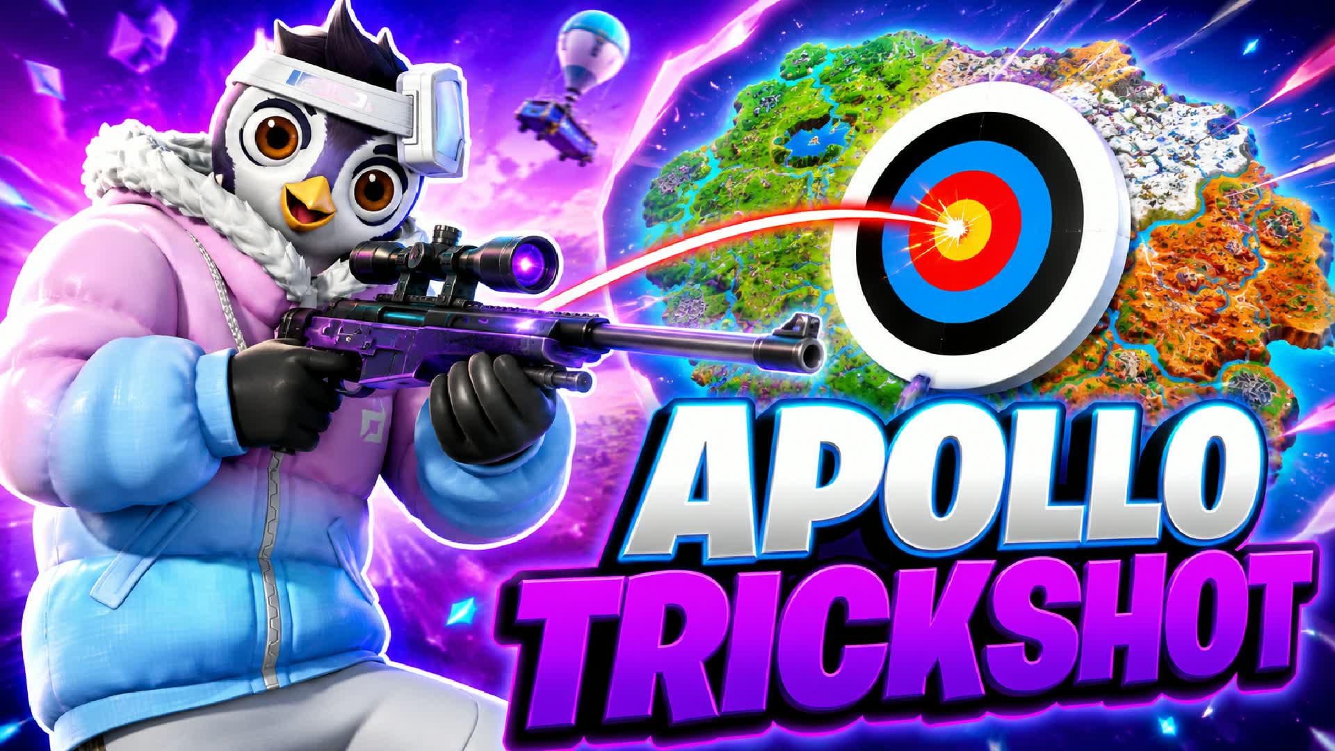 🎯APOLLO TRICKSHOT PARKOUR 125 LEVEL — Fortnite Creative map