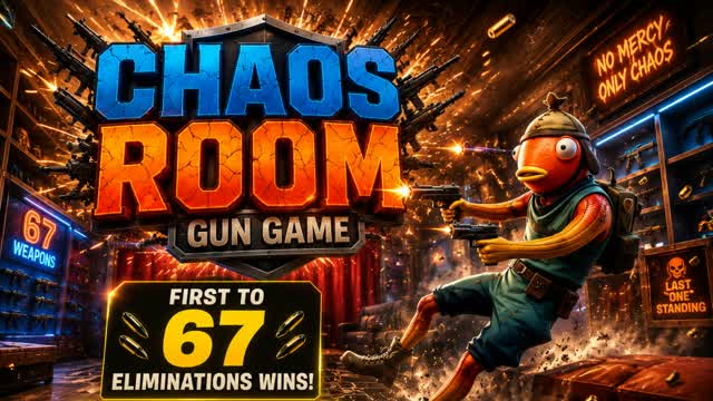 Chaos Room - Gun Game — Fortnite Creative map cover art