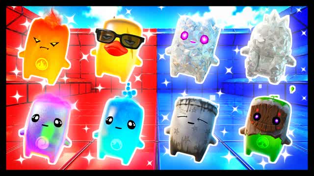RED VS BLUE SUPPORT EVERY PUSH 🔴🔵 — Fortnite Creative map