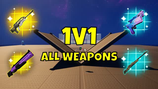 1v1 ALL WEAPONS — Fortnite Creative map cover art