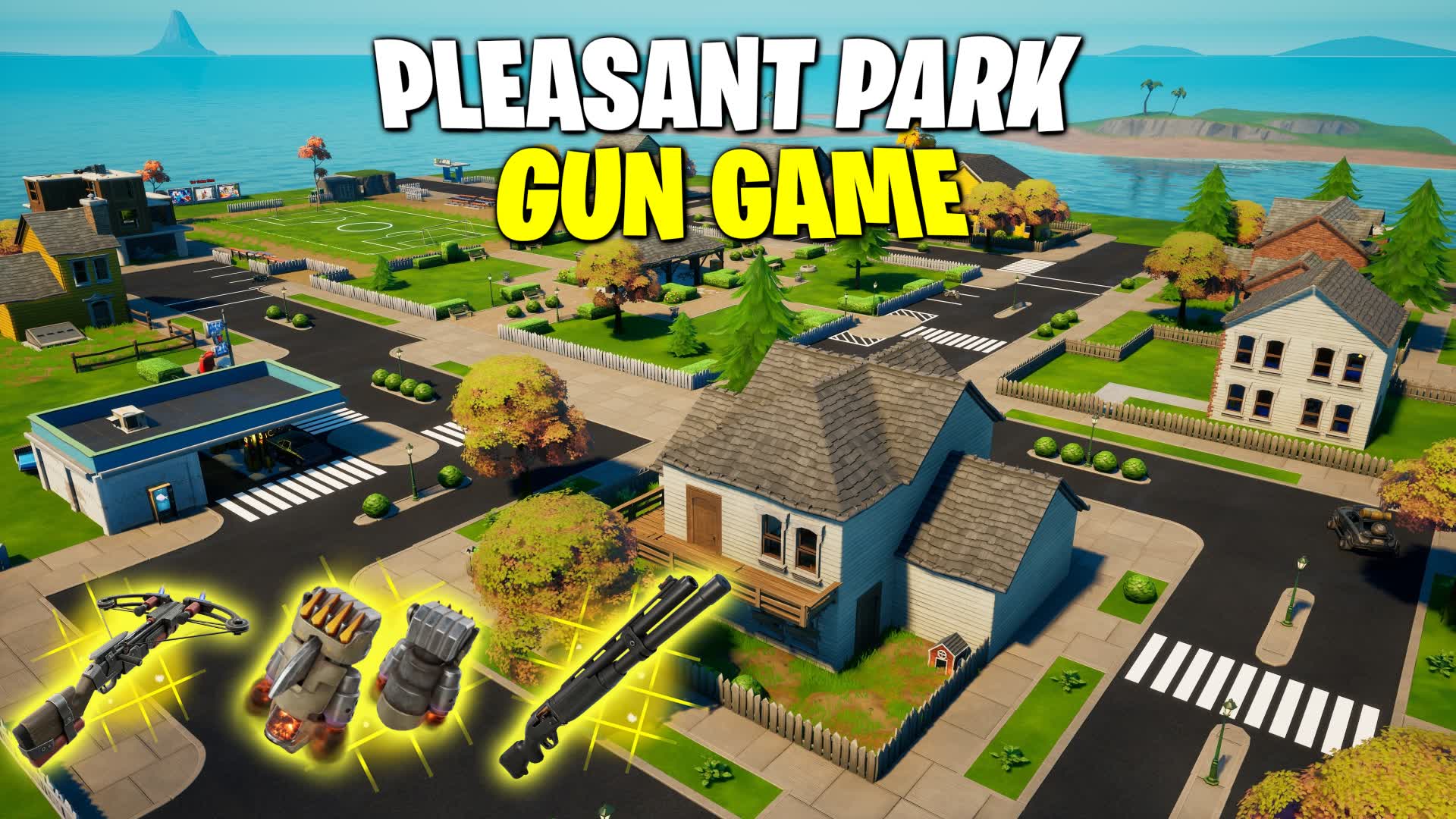 Pleasant Park Gun Game — Fortnite Creative map