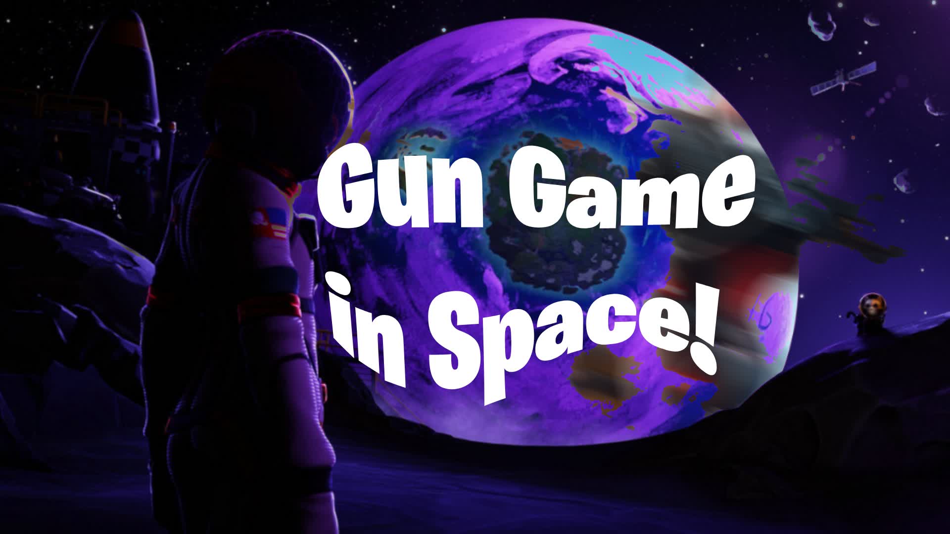 Gun Game in Space! — Fortnite Creative map