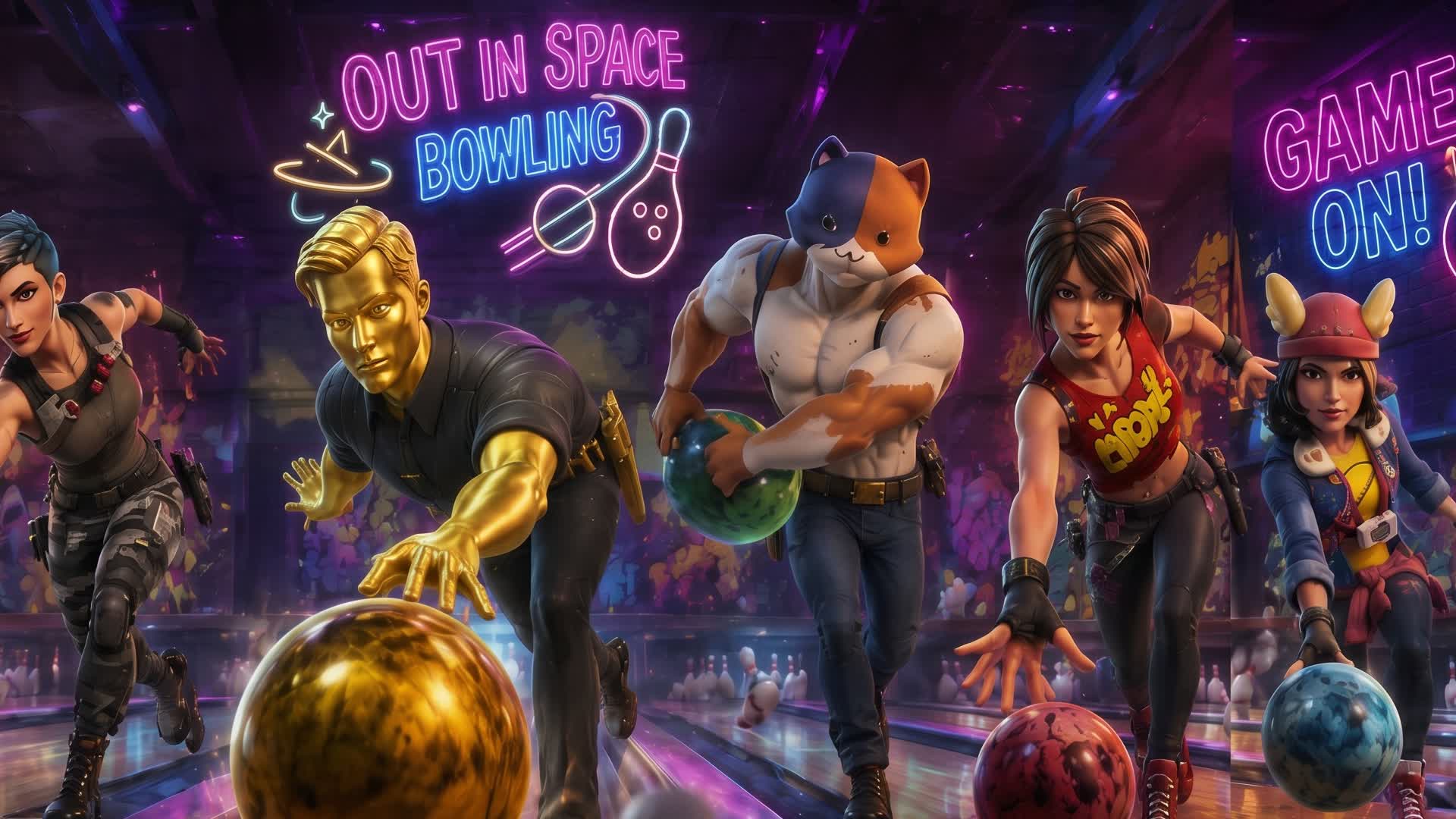 Out In Space Bowling — Fortnite Creative map