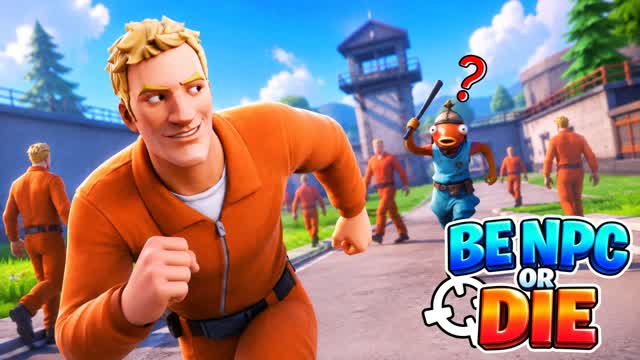 BE NPC OR DIE - HIDE & HUNT ⭐ — Fortnite Creative map