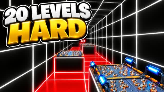 HARD PARKOUR 20 LEVELS باركور — Fortnite Creative map cover art