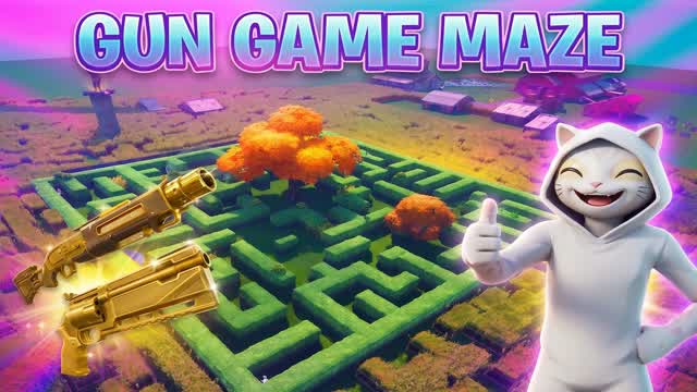 Gun Game Maze — Fortnite Creative map cover art
