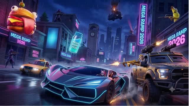 🚗MEGA RAMP CAR GAMES 2026 — Fortnite Creative map