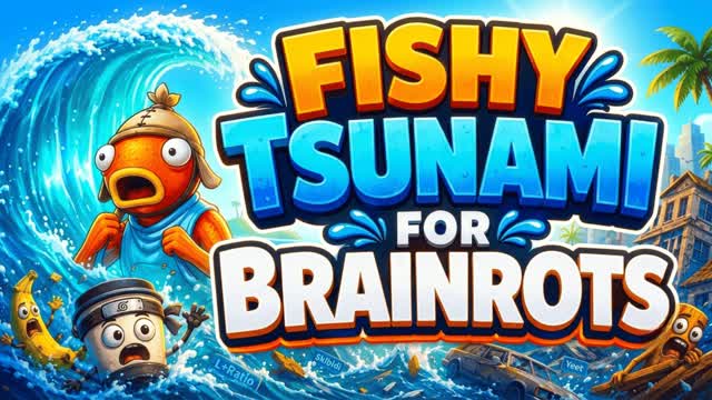 FISHY TSUNAMI BRAINROTS — Fortnite Creative map cover art
