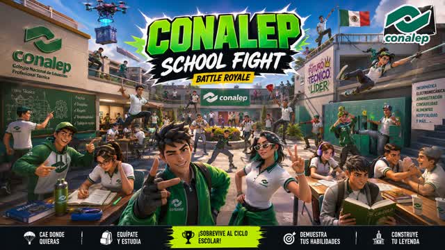 EL CONALEP 🏫 SCHOOL FIGHT — Fortnite Creative map cover art