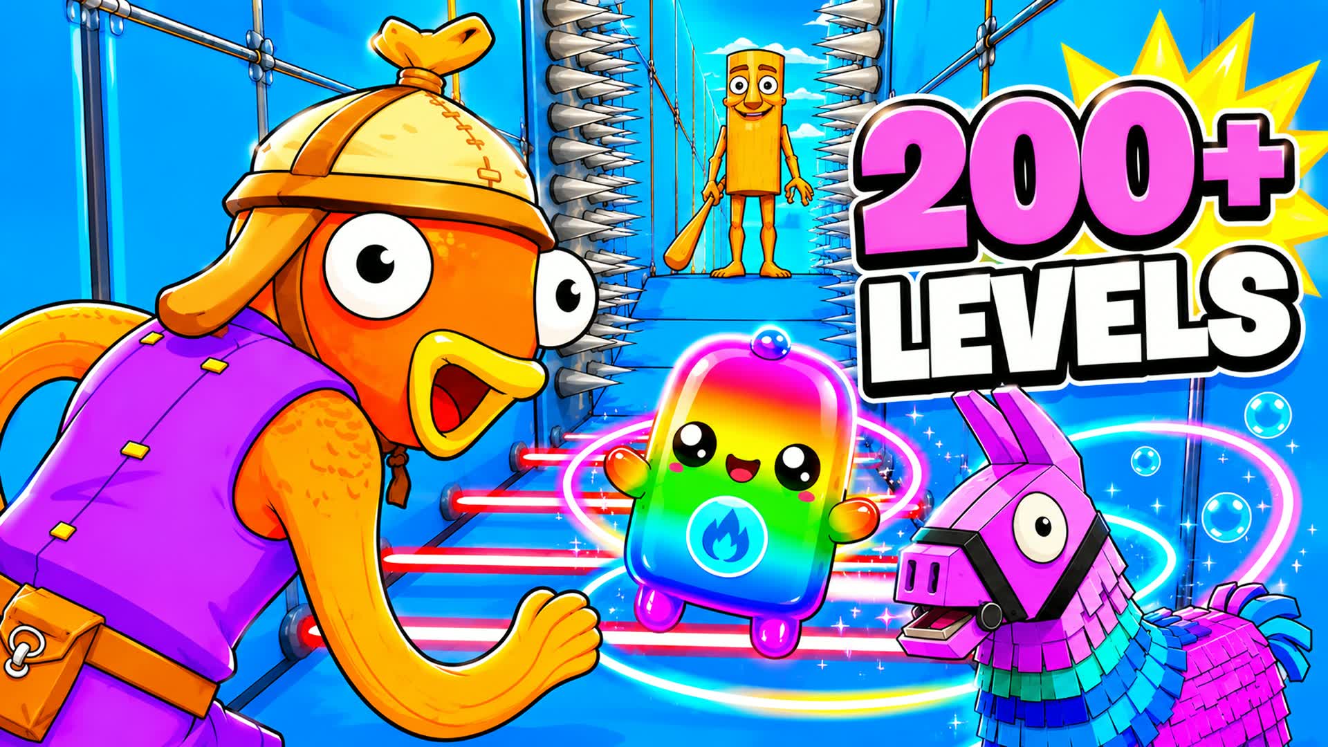 200+ LEVELS DEATHRUN HARD — Fortnite Creative map
