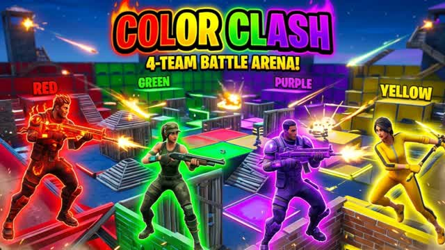 Colour clash! — Fortnite Creative map cover art