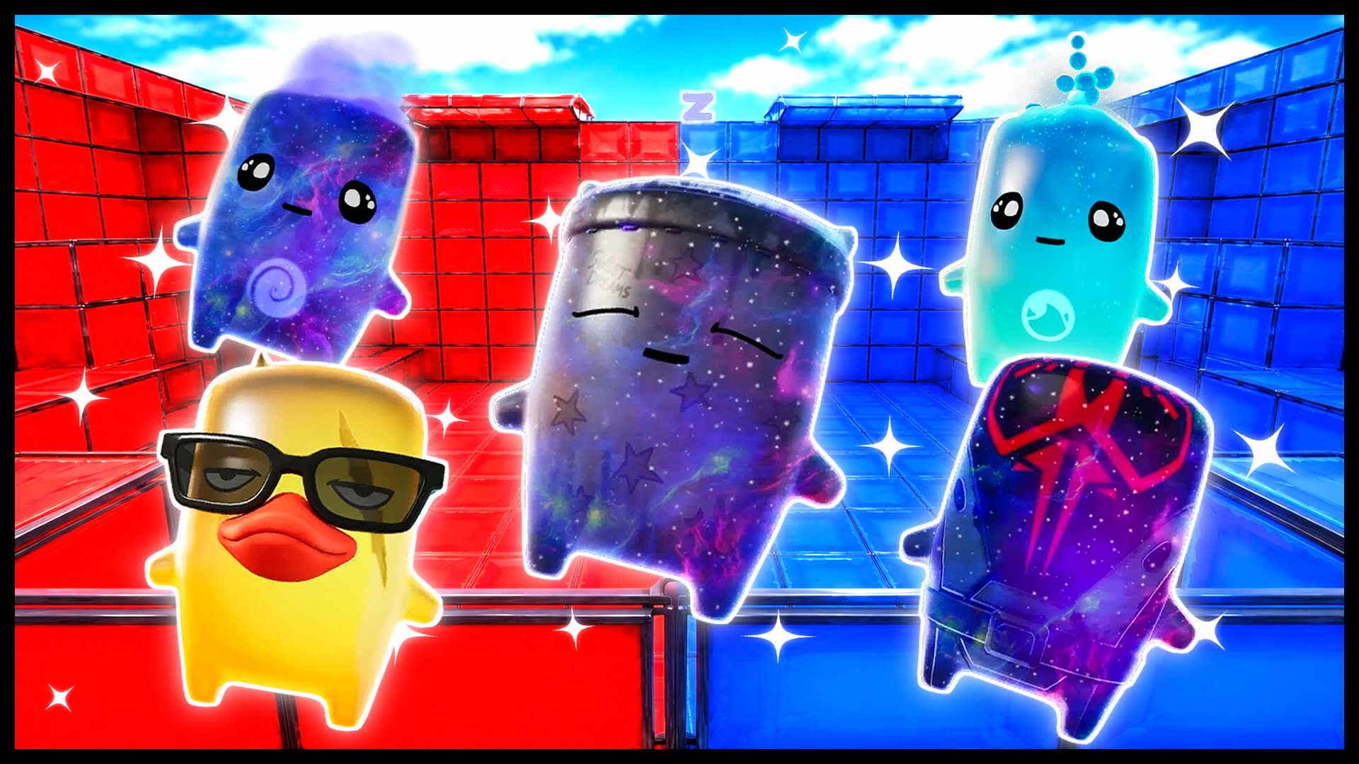 BLUE VS RED HIT WITH PURPOSE 🔵🔴 — Fortnite Creative map