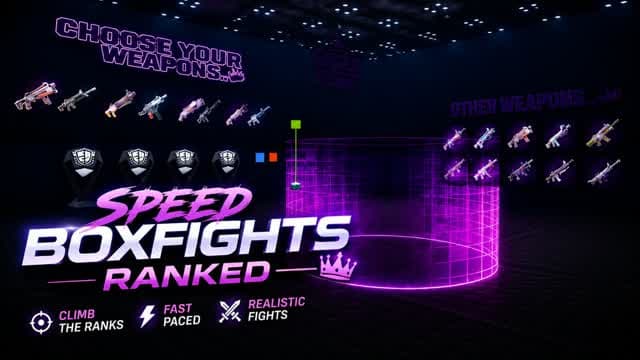 💎 SPEED BOXFIGHTS PVP – RANKED 💎 — Fortnite Creative map cover art