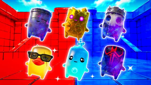 RED VS BLUE GLASSPOINT 🔴🔵 — Fortnite Creative map cover art