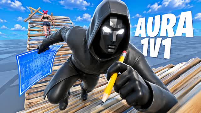 AURA 1V1 BUILD FIGHTS (200 PUMPS) — Fortnite Creative map cover art