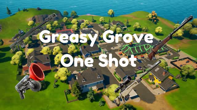 Greasy Grove One Shot (With Bots) — Fortnite Creative map cover art