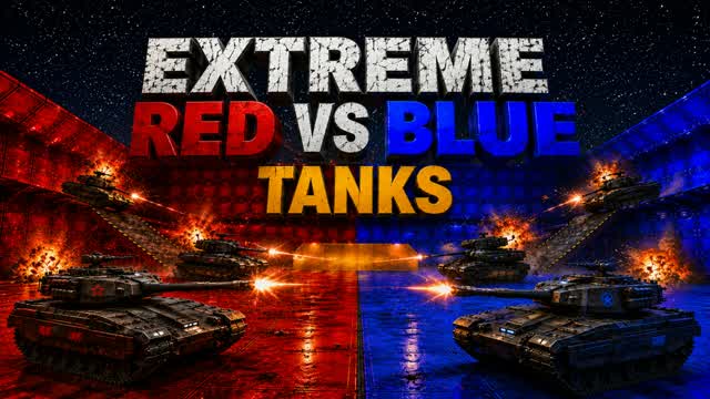 🔴EXTREME RED VS BLUE TANKS🔵 — Fortnite Creative map
