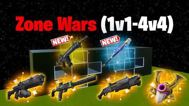 Zone Wars (1v1-4v4) クレイジー — Fortnite Creative map cover art