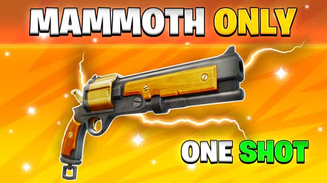 MAMMOTH PISTOL ONLY 🎯 ONE SHOT ⭐ — Fortnite Creative map