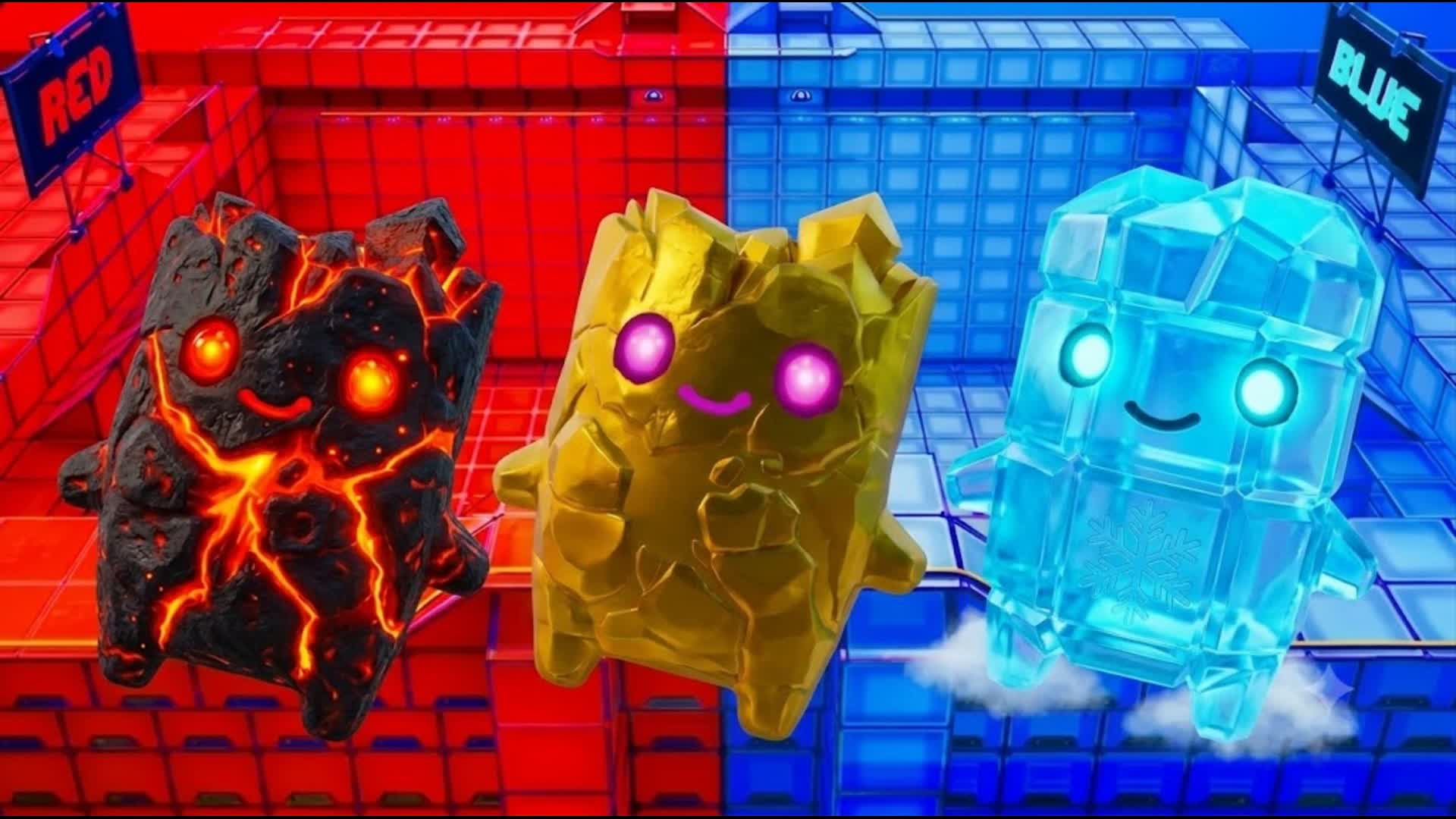 RED VS BLUE SUPER POWERS CERRY — Fortnite Creative map