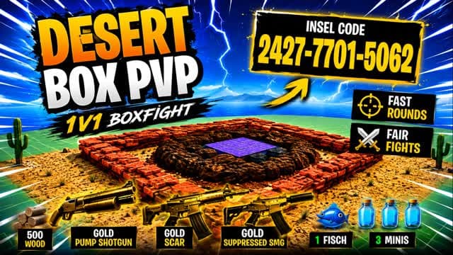 Desert BoX PvP — Fortnite Creative map