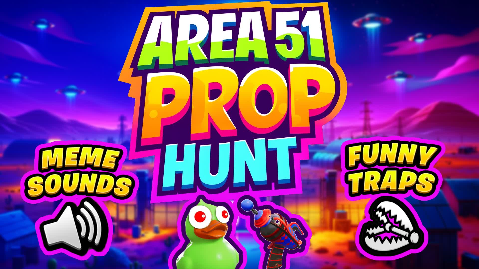 FORT AREA 51 👽 PROP HUNT — Fortnite Creative map
