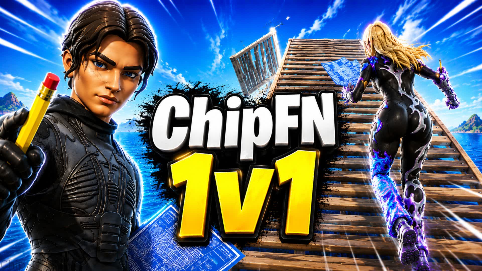 ChipFN 1v1 Build Fights — Fortnite Creative map