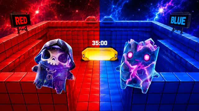 🔴🔵 RED vs BLUE Super Chaos — Fortnite Creative map