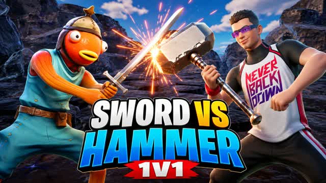 SWORD vs HAMMER 1V1 — Fortnite Creative map