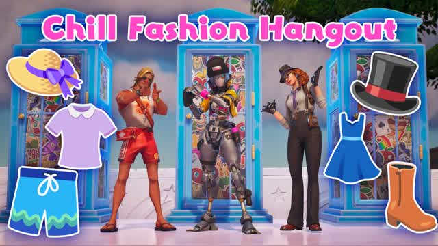 Chill Fashion Hangout — Fortnite Creative map cover art