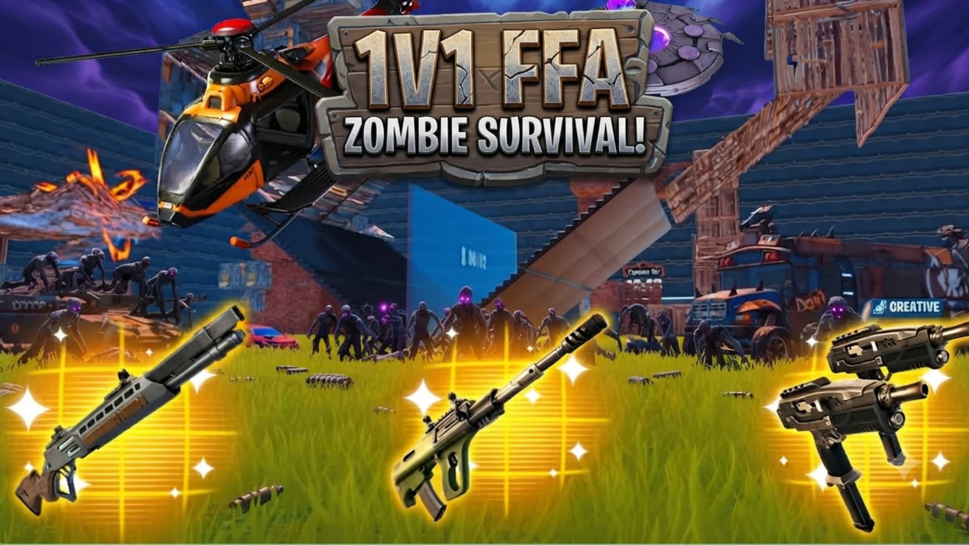 1V1 FFA ZOMBIE SURVIVAL 🧟‍♂️🎯 — Fortnite Creative map