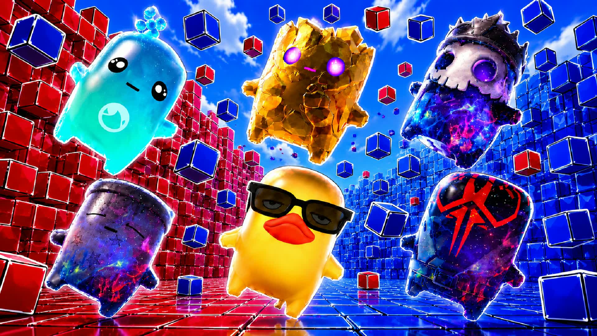 FANTASTIC BLUE VS RED FINAL SHOT — Fortnite Creative map