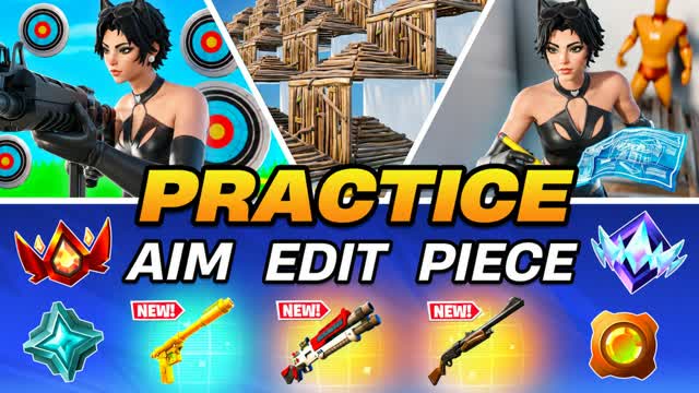 BEST PRACTICE TRAINING [SKINS] — Fortnite Creative map cover art