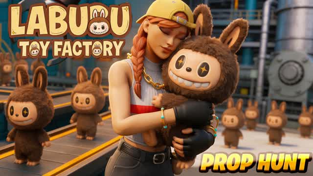 LABUBU FACTORY PROP HUNT  🧸 — Fortnite Creative map cover art