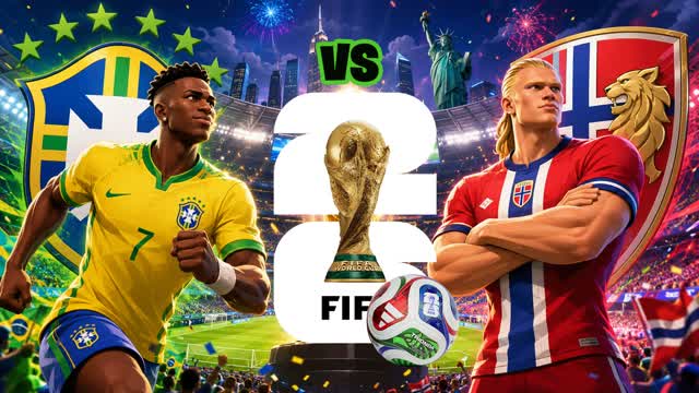 BRAZIL vs NORWAY ⚽️ HAALAND vs VINICIUS — Fortnite Creative map cover art