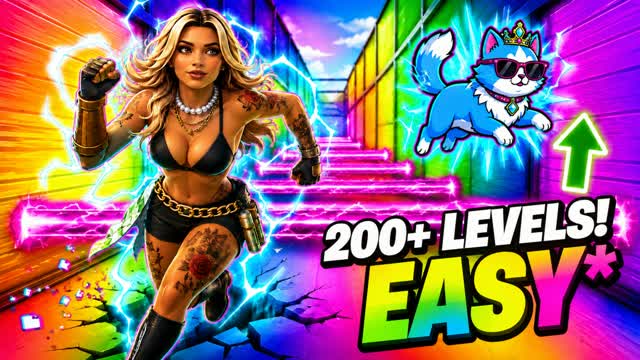 ✨ 200+ DEATHRUN LEVELS ✨[PARKOUR] — Fortnite Creative map cover art