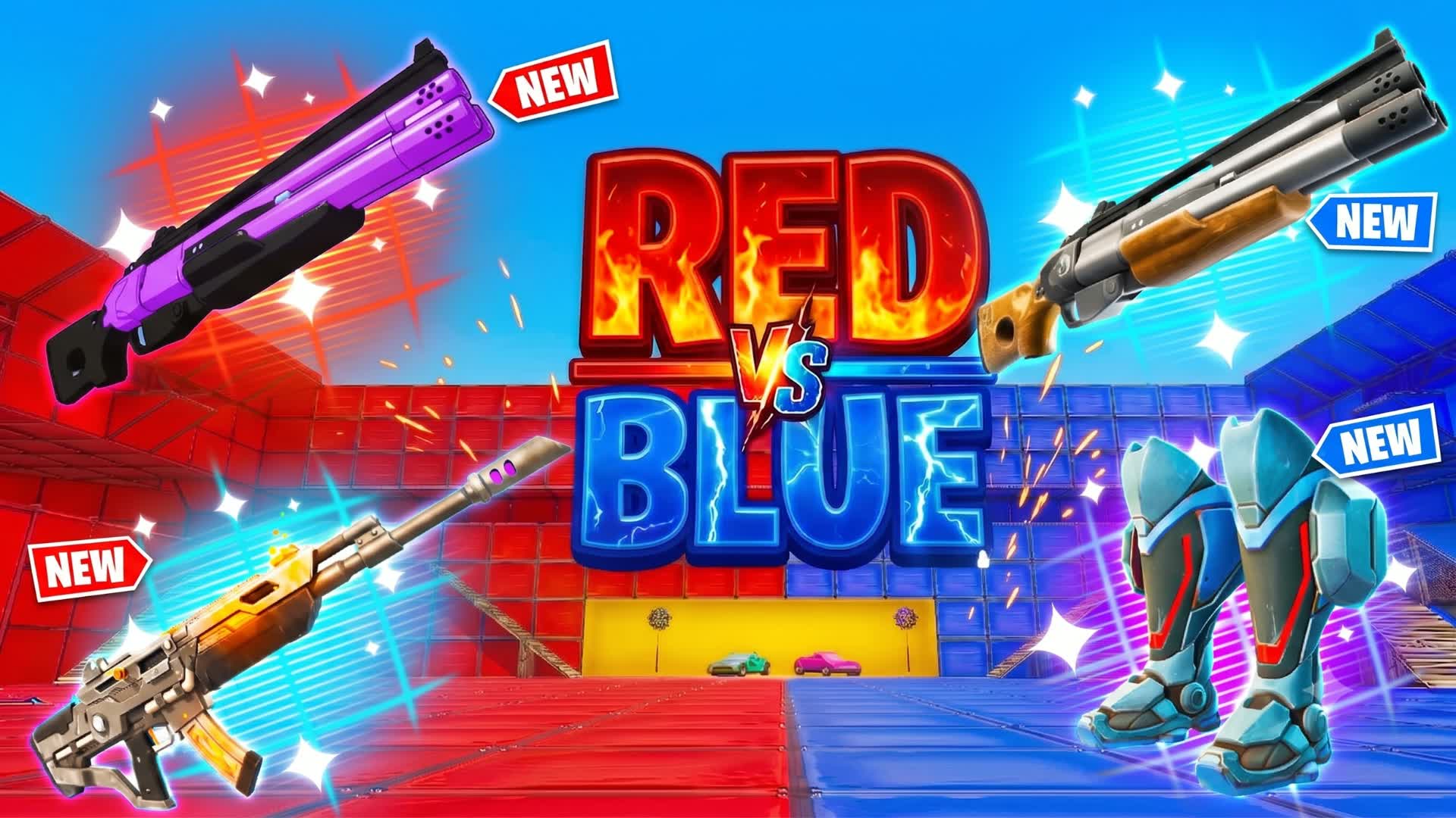 QUIENE ES MEJOR ROJO 🔴 VS AZUL 🔵 + PIT — Fortnite Creative map