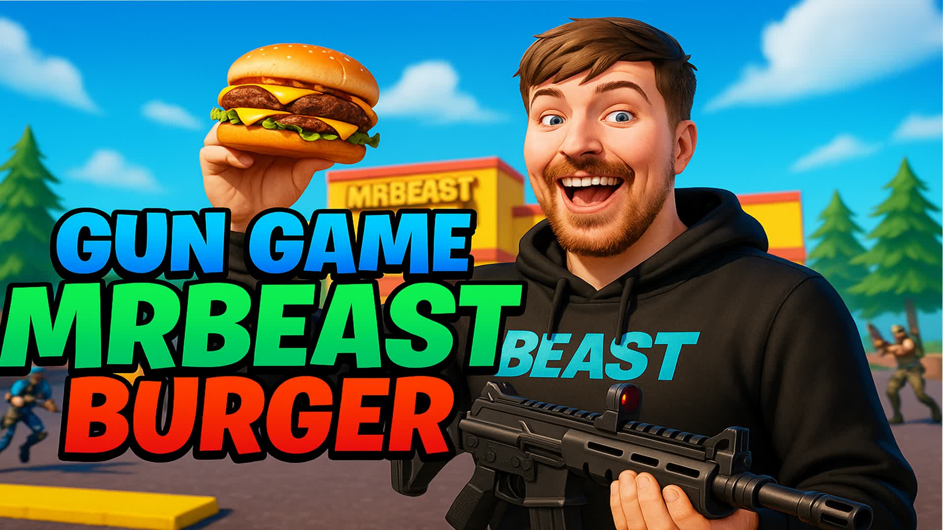 MrBeast Burger Gun Game — Fortnite Creative map