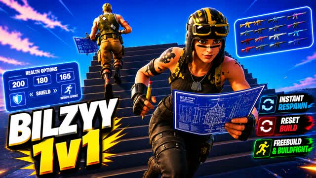 BILZYY 1V1 BUILD FIGHT — Fortnite Creative map cover art