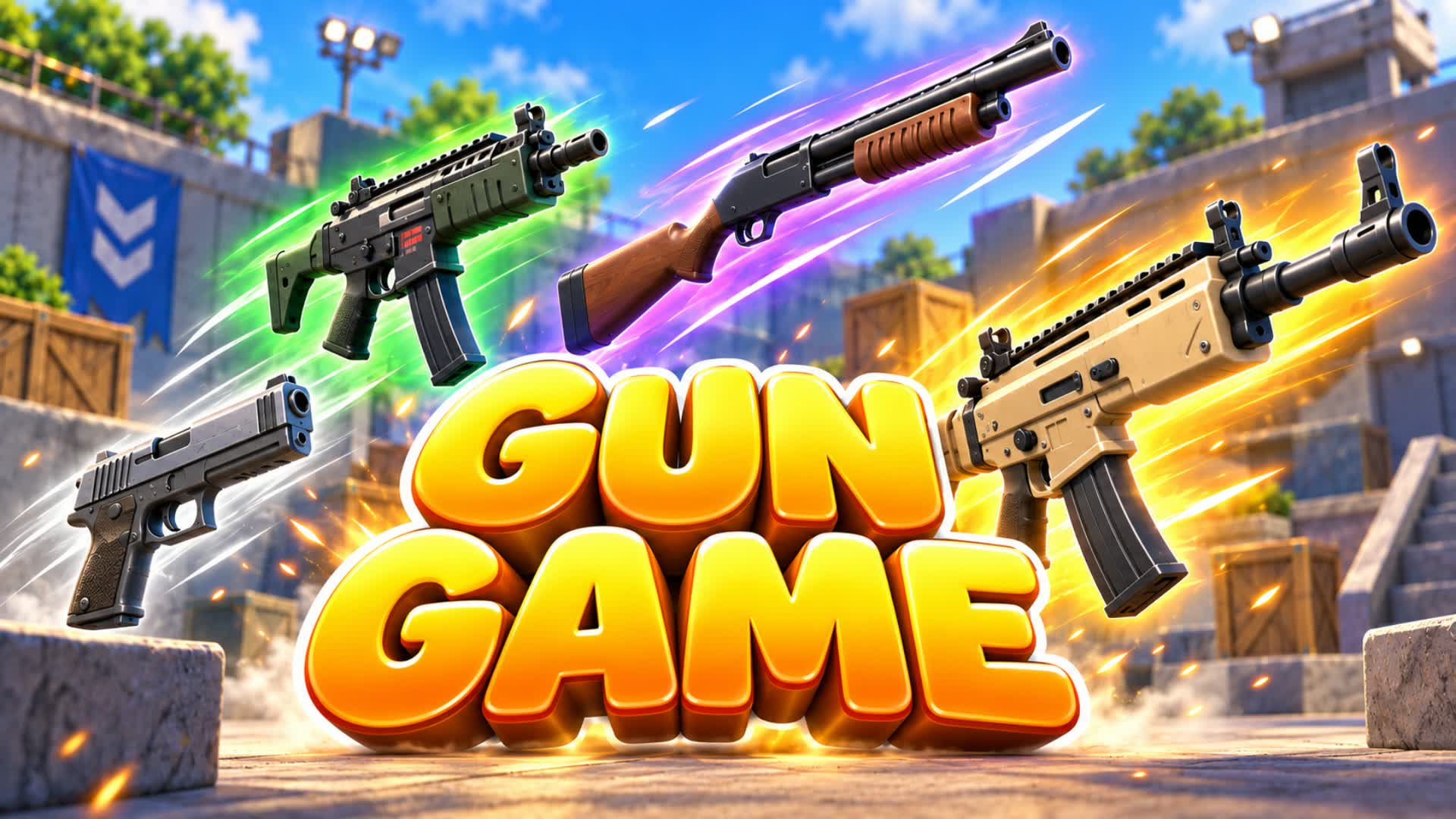 CRAZY GUN GAME BATTLE ROYLE — Fortnite Creative map