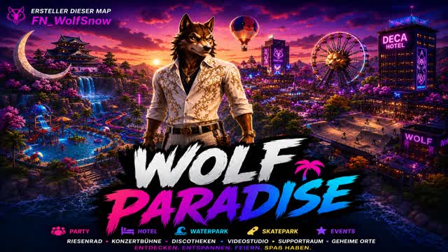 Wolf Paradise — Fortnite Creative map cover art